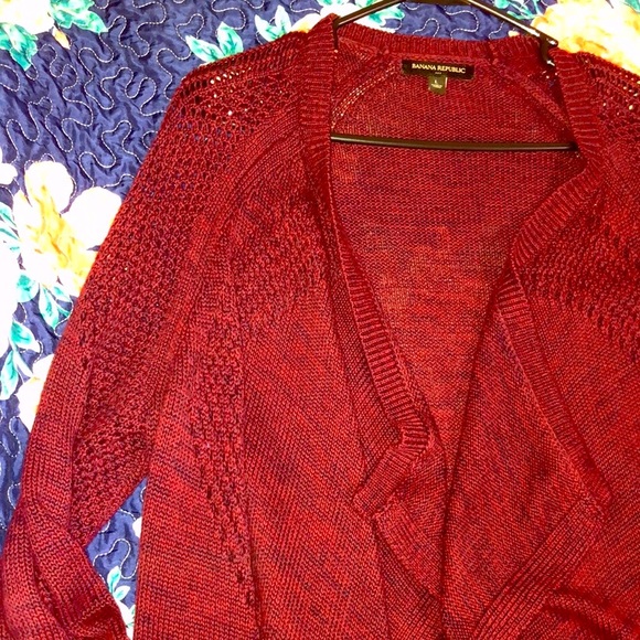 Banana Republic Maroon Cardigan - Picture 4 of 4